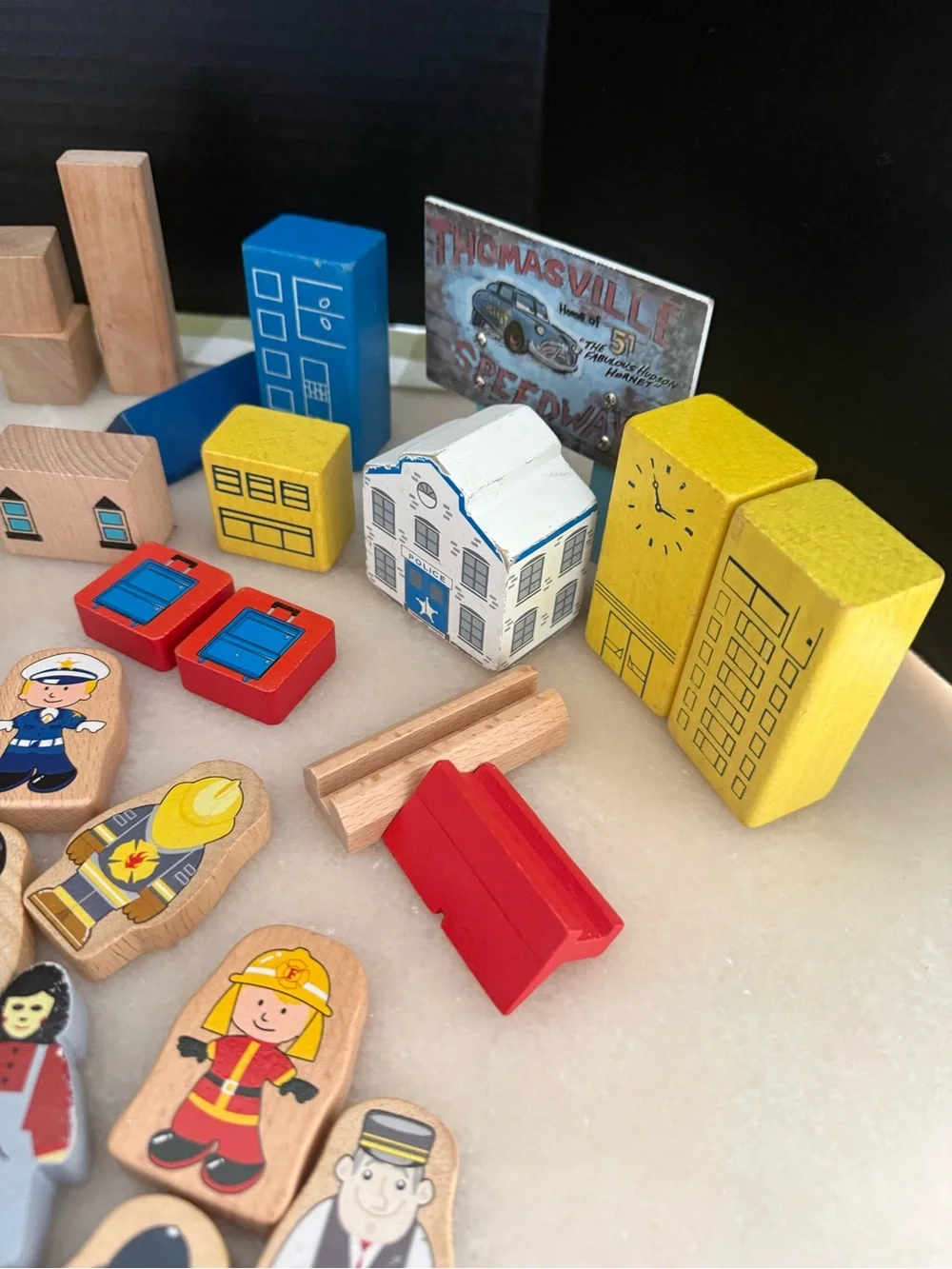 Kidkraft Transportation Station Train Accessories 65 Wooden Pieces